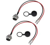LT Easiyl 2 Piezas Cable De Alimentación con Puerto De Carga De Tipo Puntiagudo para Patinete Eléctrico 215 X 18,6 Mm Cable De Alimentación con Enchufe De Interfaz De Carga Compatible con Kugoo M4