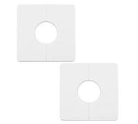 LT Easiyl 2 Piezas de Brida Dividida para Pared con Apertura de 33 Mm 86 X 86 Mm ABS Autoadhesivas con Forma Cuadrada para Cubrir Orificios de Cables Eléctricos Grifos Y Tuberías
