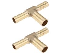 LT Easiyl 2 Piezas en T Reductoras de Latón de Púas (8 Mm 10 Mm Y 8 Mm) para Conectar Líneas de Aire Agua Combustible