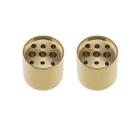 LT Easiyl 2 quemadores de incienso de 20 x 20 mm, base cilíndrica de latón con 9 agujeros en 3 tamaños, adecuada para oficina, hogar, sala de té, color dorado