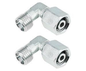 LT Easiyl 2 Racores Hidráulicos M14x1.5 DIN Macho A Hembra de 90° para Excavadoras Chinas.