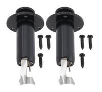 LT Easiyl 2 Stück Mono-Endpin-Ausgangsbuchse für Akustik- Und E-Gitarrenbässe mit Schraubknopf-Buchsenbuchse Geeignet für 6,35-mm-Stecker Zylinderbuchse (schwarz)