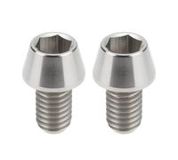 LT Easiyl 2 tornillos cónicos hexagonales M6 x 10 mm compatibles con Chopper compatible con motos Dirt Jump Bikes color titanio