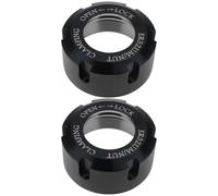 LT Easiyl 2 tuercas de sujeción ER32 M40 x 1,5 de diámetro de 49,5 mm, apertura de 27 mm para tornos de soporte de portabrocas de fresado CNC, tuercas ER32, color negro
