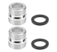 LT Easiyl 2 Unidades Adaptador de Grifo con Rosca Macho de 1/2 BSP A M22 Y Junta para Tuberías de Agua.
