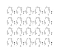 LT Easiyl 20 abrazaderas de tubo de acero inoxidable T5 engrosadas de acero inoxidable en U para tubos de luz LED, accesorios de montaje para tubos fluorescentes LED