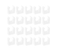 LT Easiyl 20 abrazaderas de tubo de agua de 18 mm, clip de tubo en forma de U, abrazadera de tubo de plástico para manguera de riego de jardín, color blanco