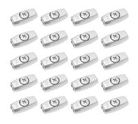 LT Easiyl 20 Piezas Clips de Cuerda de Alambre de Abrazadera de Cable con Forma de Huevo de Acero Galvanizado Adecuada para Cuerda de Cable de Acero de Diámetro de 2mm Doble Orificio de 27mm X 14,5mm