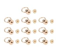 LT Easiyl 20 piezas de accesorios de remache de tornillo Chicago para bolsa de cuero, base de 9 mm, anillo de 13 mm, dorado