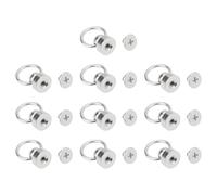 LT Easiyl 20 piezas de accesorios de remache de tornillo Chicago para bolsa de cuero, base de 9 mm, anillo de 13 mm, color plateado