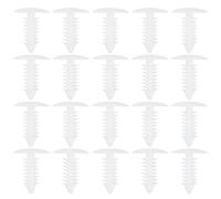 LT Easiyl 20 Tapones para Parachoques, Clips para Cubrir Agujeros de matrícula Delantera, 18,2 x 20 x 5,5 mm, para Agujeros de 6 a 7 mm, Color Blanco