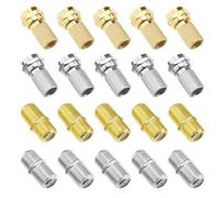 LT Easiyl 20 UNIDS Conector de Cable Coaxial Tipo F Kit de Reparación de Extensión de Cable Coaxial Tipo F Conector Macho RG6 Conector Extendido Hembra para TV Satelital
