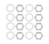 LT Easiyl 20 x accesorios para guitarra, bajo de guitarra, tuercas hexagonales y arandelas de aleación de zinc para mini potenciómetro métrico M7 de 16 mm