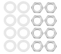 LT Easiyl 20 x Accesorios para Potenciómetro Guitarra Bass Tuercas hexagonales y arandelas de aleación de zinc para 24 mm Potenciómetro métrico M8