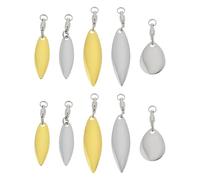 LT Easiyl 25 Piezas de Cola de Pesca Giratoria con Rodamiento de Bolas Hojas de Sauce Y Gotas de Agua Accesorios para Señuelos de Pesca DIY 32 X 10 Mm 25 X 8 Mm 18 X 14 Mm Dorado Y Plateado