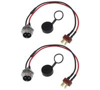 LT Easiyl 2PCS Scooter Eléctrico Tipo T Puerto de Carga Cable de Alimentación 220 X 18,6 Mm Scooter Tipo T Interfaz de Carga Enchufe Cable de Alimentación Compatible con Kugoo M4