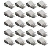 LT Easiyl 30 Clips de Sujeción de Acero Inoxidable Clip de Retención para Eje de Luz Clip de Resorte de Rejilla de 21,4 X 12 Mm Clip en U Tono Plateado para Tubo de 3,5 Mm