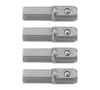 LT Easiyl 4 adaptadores de broca hexagonal de 1/4 pulgadas a 1/4 pulgadas cuadradas de 25 mm de largo, extensión para destornillador eléctrico, acero al cromo vanadio