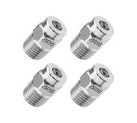 LT Easiyl 4 boquillas pulverizadoras de alta presión de acero inoxidable de 1/4 pulgadas rosca MNPT de 25 grados de ángulo de pulverización de repuesto