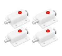LT Easiyl 4 cierres automáticos de plástico blanco con resorte para puertas de armarios, puertas de armario, cunas, ventanas (36 mm x 37 mm)