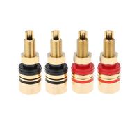 LT Easiyl 4 Conectores Banana de 8 Mm Chapados en Oro para Audio (Negro Y Rojo)
