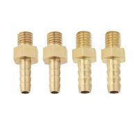 LT Easiyl 4 conectores de latón métricos M5 x 0,8 - 3 mm y M5 x 0,8 - 4 mm para manguera de estanque, adaptadores de tubo, conector de cola de manguera, rosca macho, color dorado