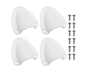LT Easiyl 4 Cubiertas de Nailon para Ventilación de Cables Marinos con Tornillos para Yates Barcos Y Buques (Talla S/Blanco)
