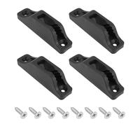 LT Easiyl 4 Piezas de Abrazadera de Nailon para Cuerda de Kayak Accesorios de Abrazadera de Cuerda de 86 X 20 Mm con Tornillos Adecuada para Yates Y Barcos con Cables de 3 A 6 Mm Color Negro