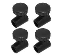 LT Easiyl 4 pomos de repuesto para bloqueo de ventana de caravana, barra de soporte, perilla de ciruela, compatible con conector de poliplástico de 10 mm a 12 mm, 10 x 12,7 x 24 mm, color negro