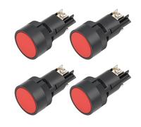 LT Easiyl 4 Pulsadores Rojos de 22 Mm Y 3 Pines NC XB2-EA142 36 V/10 A con Reinicio Momentáneo Aptos para Equipos Eléctricos Industriales