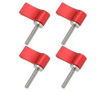 LT Easiyl 4 Tornillos Ajustables con Rosca Macho M4 de 20 Mm Tornillo de Palanca de Pulgar Ajustable con Una Sola ala para Equipo de Cámara Tornillo de Perilla de Pulgar Giratorio Rojo