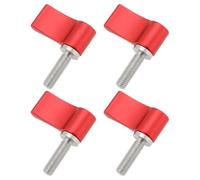 LT Easiyl 4 Tornillos Ajustables con Rosca Macho M5 de 17 Mm Tornillo de Palanca de Pulgar Ajustable con Una Sola ala para Equipo de Cámara Tornillo de Perilla de Pulgar Giratorio Rojo