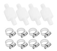 LT Easiyl 4 válvulas de retención en línea de 8 mm de diámetro con correas de sujeción adecuadas para manguera de drenaje de electrodomésticos