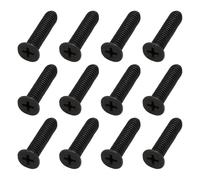 LT Easiyl 40 Tornillos de Mandril de Rosca Inversa M6 X 25 Mm Cabeza Plana Negra para Montaje de Mandril de Taladro