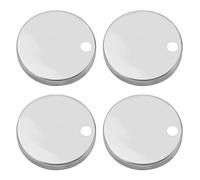 LT Easiyl 4x Tapas De Bisagra Para Asiento De Inodoro De 60 Mm, Tapas De Fijación Para Bisagras, Juego De Tapas Decorativas De Acero Inoxidable 304 Para Fijación Superior De Inodoro, Color Plateado