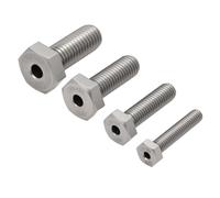 LT Easiyl 4x Tornillos Hexagonales Huecos Externos de Acero Inoxidable M6 M8 M10 M12 de 30 Mm para Taladrar Pernos Rotos Y Guías de Broca.