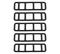 LT Easiyl 5 correas de goma para espejo de salpicadero con 5 agujeros para faros delanteros y traseros para cámara de visión trasera y bicicleta, 80 x 24 mm, color negro