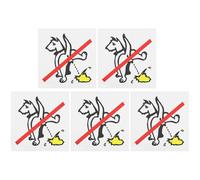 LT Easiyl 5 Piezas de Plástico Rígido Resistente A La Intemperie Que Prohíbe Que El Perro Orine Señal de Advertencia Adecuada para La Pared de La cerca Del Garaje Casa 100x100x2mm