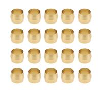 LT Easiyl 50 Olivas de Compresión de 6,35 Mm de Latón Y Cobre para Tuberías de Fontanería para Mangueras Neumáticas de Aire de 8,1 X 5,8 Mm.