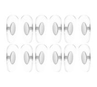 LT Easiyl 6 Pares de Gafas Enchufables con Almohadillas Nasales de Silicona Metálica de 14 X 7 mm Compatible con Ray Ban Clear