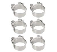 LT Easiyl 6PCS Abrazaderas de Acero Inoxidable para Tubo de Escape Abrazaderas de Manguera para Motocicletas Automóviles Maquinaria de Construcción 44-47mm Ancho de Banda de 22mm