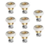 LT Easiyl 8 rodillos de nailon para puerta de ducha, repuesto para puerta de vidrio de baño con tornillos, poleas deslizantes, adecuados para salas de masaje y baños, 20 mm