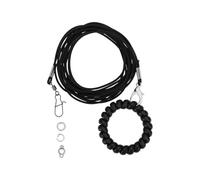 LT Easiyl Arnés de Entrenamiento de Vuelo para Pájaros Cuerda de 3 M para Loros Palomas Y Periquitos con Anilla de 4 Libras (Negro)