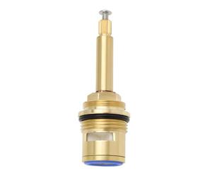 LT Easiyl BSP Cartucho de Válvula de Grifo de Baño de Ducha de Latón Azul de 3/4 Pulgadas Cartucho de Grifo de Cerámica de 20 Tetes de Cuarto de Vuelta (en Sentido Antihorario para Abrir)