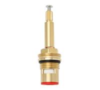 LT Easiyl BSP Cartucho de Válvula de Grifo de Baño de Ducha de Latón Rojo de 1/2" Cartucho de Grifo de Cerámica de 20 Tetes de Cuarto de Vuelta para Cocinas (en Sentido Antihorario para Abrir)