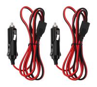 LT Easiyl Cable de 3 Pines para Encendedor de Cigarrillos 2 Unidades 16 AWG 12 V/15 A Fusible de 1,5 M Apto para Conectar Radios de Alta Potencia