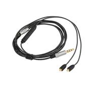 LT Easiyl Cable de audio de 3,5 mm con control de volumen de micrófono compatible con Shure SE215/SE425/SE535/SE846/UE900 compatible con la mayoría de auriculares MMCX