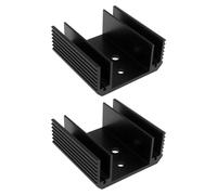 LT Easiyl Disipador térmico de aluminio anodizado de 50 x 50 x 22 mm, compatible con regulador de voltaje de 3 transistores, color negro