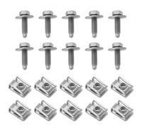 LT Easiyl Juego de 10 Tornillos Hexagonales M8 con Abrazadera de Tuerca de Chapa Metálica A0049941845 N000000001410 Compatible con Benz E200 E250 E400