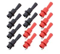 LT Easiyl Juego De 12 Pinzas De Cocodrilo Con Aislamiento De Silicona Para Multímetro Que Incluyen Rojo/negro Cada 6 Con Conector De 2 Mm Para Pruebas Eléctricas De Laboratorio Cable De Trabajo